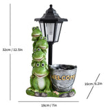 Resin Hummingbird Solar Lamp Outdoor Garden Sculpture Couple Hummingbird - Multi-color - Size 40 V1347-118-09977-MLT-40