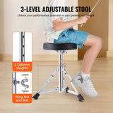 VEVOR Kids Drum Set, 3-Piece, 355.6 mm Beginner Drum Set with Adjustable Throne Cymbal Pedal Two V952-SJTJZGSGZ14LBTYZAV0