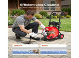 Drain Cleaner Machine 30m x 19mm, Auto Feed Sewer Snake Auger, Portable Drain Cleaning Machine with V952-GDSTJLSGTSZD6CZH9001V3