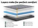 Giselle Bedding 22cm Mattress Medium Firm Queen MATTRESS-TT22-Q