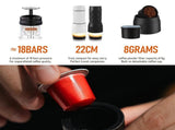 CAFELFFE 3-in-1 Portable Manual Espresso Coffee Machine 18Bar Cold and Hot Brew Mini Coffee Maker V1294-YM0901-H49087B