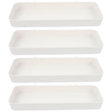 4-Pack White Pegboard Tool Storage Bins Hanging Stacking Containers for Parts and Accessories V1366-AZ2-W-21153