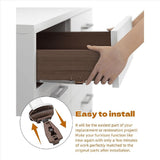 4X Metal Drawer Slide for Various Dressers and Nightstands, Drawer Track and Rail Kit with Metal V1370-AZ4-10017