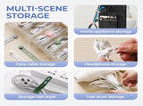10 Pack Reusable Silicone Cable Ties - Adjustable Cord Organizer for Earphone, Phone Charger, V1258-DP02-F-859