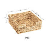 2PCS Bathroom Disposable Towel Holder Long Seagrass Woven Rattan Wicker Table Hand Towel Basket ,L V1192-AZ-W-23136