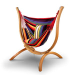 Gardeon Hammock Chair Timber Outdoor Furniture Camping with Wooden Stand HM-TIM-CHAIR-STAN-OX