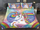 Unicorn Rainbow Sorrento Charm Quilt / Doona / Duvet Cover set V745-AQ043732S2