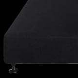 Palermo King Single Ensemble Bed Base Midnight Black Linen Fabric V63-823201