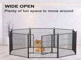 32"8 Panel Pet Dog Playpen Cage Enclosure Exercise Cat Puppy Metal Fence AU V201-W13559014
