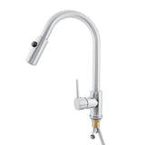 Brass Single Handle Pull Down Brushed Nickel Kitchen Sink Faucet V1294-YM0901-JY16046-02