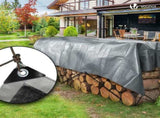 Heavy Duty Waterproof Polyethylene Tarpaulin 160G/M Grey And Black 3X4M V1188-MS-227-1221