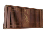 Kungfu Tea Tray Chinese Gongfu Tea Tray Drainage Water Storage Wood Tea Table with Drain Pipe Light V1294-YM0703-3118230040212