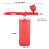 0.3mm Mini Air Compressor Spray Airbrush Set 7CC Capacity V1294-YM0727-JY13721