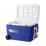 Glacio 60L Portable Ice Cooler Box With Wheels Camping Fridge ICE-COOLER-60L-WHEEL-BL