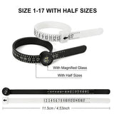 1Pack Ring Sizer Measuring Tool Kit Ring Sizing Kit with Ring Size 0-13 Metal Ring Mandrel Measurer V1370-AZ4-15575