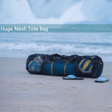 Mesh Scuba Dive Gear Bag, Foldable Mesh Duffle Beach Tote Bag for Snorkeling, Spearfishing, V1369-AZ3-W-11397