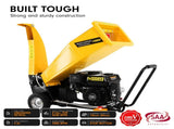 Ducar D70 7HP Wood Chipper Electric Start Shredder Mulcher Grinder Petrol in Yellow WCP-D70-YLBK