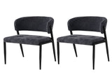 Artiss Dining Chairs Set of 2 Linen Fabric Soft Upholstered Chairs Charcoal DINC-KJ-7016-CHX2