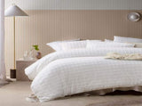 Vintage Design Homewares Parquet White Polyester Cotton Quilt Cover Set Double V442-HIN-QUILTCS-PARQUET-WHITE-DS