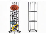 Everfit Vertical Ball Storage Rack with Wheels Sports Equipment Organiser BSR-A-MOUNT-CIR