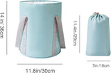 2 Pack Collapsible Foot Soak Buckets, Deep Foot Bath Basins With Non Slip Bottom And Water Level V1237-ZY-807-324