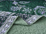 Breezy Tropical green Cozy 3 Pc Bedspread & Pillow Cover Set V745-MAC080362Q13U