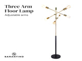 Sarantino 6-Light Metal Sputnik Floor Lamp LMP-MLM-50224-03