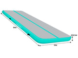 Powertrain Airtrack 20cm Thick 6m x 2m Inflatable Gymnastics Tumbling Mat Air Track - Mint Gree IFM-0602-GYGN