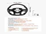 Steering Wheel for 2021-2024 Ford F150, Carbon Fiber Steering Wheel D-Shaped Flat-Bottom, Leather V952-QCFXPZYFTF15VL7EA001V0