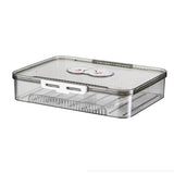 Large Capacity Transparent Plastic Food Storage Container with Airtight Sealing Lid for Refrigerator V1366-AZ2-W-14670