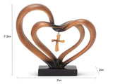 Jesus Entwined Hearts Cross Easter Jesus Cross Ornament Jesus Intertwined Hearts Cross Craft Home V1294-YM0626-230403GW01-1
