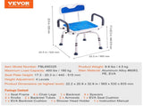Swivel Shower Chair 360 Degree, Adjustable Shower Seat with Armrests and Backrest for Inside Shower V952-GDSYGZYTLSLKA9NI1V0