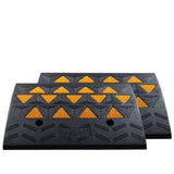 Rubber Curb Ramp 2 Pack, 15.2 cm Rise Height Heavy-Duty 15 tons Load Capacity Threshold Ramps, V952-SJDLYPDGB2197XHMWV0