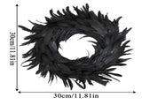 Door Front Wreath Ornaments Atmosphere Decoration Black Home Decor V1192-AZ-W-27891