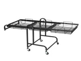 Levede 3 Tier Kitchen Trolley Cart Swivel Black Colour KT0200-BK