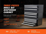Drill Bit Dispenser Cabinet, 3 Pieces Three-Drawer for 1/16" to 1/2" & Letter Sizes A to Z, V952-ZTFPGJXWSJTZQHBVLV0