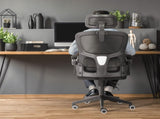 Ergonomic Reclining Office Chair - Lumbar Support, Adjustable Headrest VELTRA - BLACK V274-FT-OC-2656B-BK