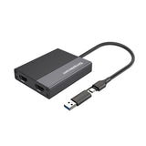 Simplecom DA369 USB 3.0 or USB-C to Dual 4K HDMI 2.0 Display Adapter for 2x 4K60Hz Extended Screens V1202-V2-HXSI-DA369
