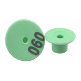 1-100 Cattle Number Ear Tags Set - Round Green Pig Sheep Goat Livestock Label V238-SUPDZ-28746327195728