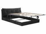Artiss Queen Bed Frame with Horizontal Gas Lift Storage with LED Light USB Type-C Charging Station BFRAME-H-HYDE-Q-BK-ABCD