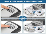 2 Pack Key Lock Box, Combination Lock Box Wall Mounted Waterproof Key Storage Lock Box Waterproof V1370-AZ4-01500