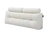 Giselle wedge pillow headboard with non-flattening shredded foam core, perfect for dorm reading or HBP-HRNECK-COR-WH-D
