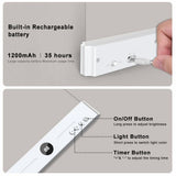 Book Light Rechargeable LED Reading Flat Clip On Night Light with 3 Colors & Timer Lamp for In Bed V1366-AZ2-W-24035
