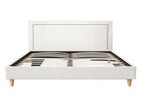 Artiss Queen Bed Frame Platform Bed Base Upholstered Headboard Linen Fabric Beige BFRAME-ZORA-RIVE-Q-GR