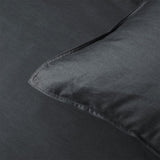 Accessorize Charcoal 400TC Charcoal Bamboo Cotton Double Stitched Quilt Cover Set Single V442-HIN-QUILTCS-BAMBOOCOTTON-CHARCOAL-SB