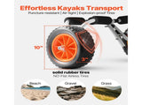 Kayak Cart, 90 kg Load Capacity, Foldable Kayak Trolley with 25.4 cm Solid Rubber Tires & 1 Ratchet V952-SPSPHTTC10IN3S906001V0