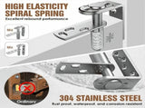2 pack 304 Stainless Steel Swinging Hardware Saloon Door Hinges,L V1369-AZ3-W-11290