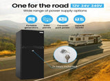 GECKO 142L Upright Portable Fridge / Freezer, 12V/24V for Motorhome and Caravan, Black V219-CMPFRUGK14KA