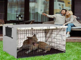 Heavy-Duty Dog Crate Cover, Waterproof Dog Kennel Cover, Easy to Use with Zipper and Vent Window, V1370-AZ4-13749