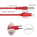 43Pcs Multimeter Test Lead Kit with 4MM Banana Plug, Alligator Clip, and Wire Piercing Probes V1192-AZ-W-20839